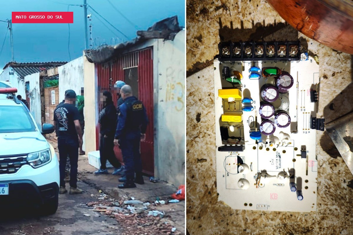 Após furtos causarem caos no trânsito, homem é preso com peças de semáforo em ferro-velho de MS