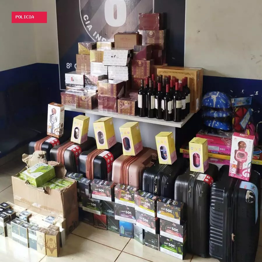 Vinhos, cigarros eletrônicos e patinetes são apreendidos pela Polícia Militar