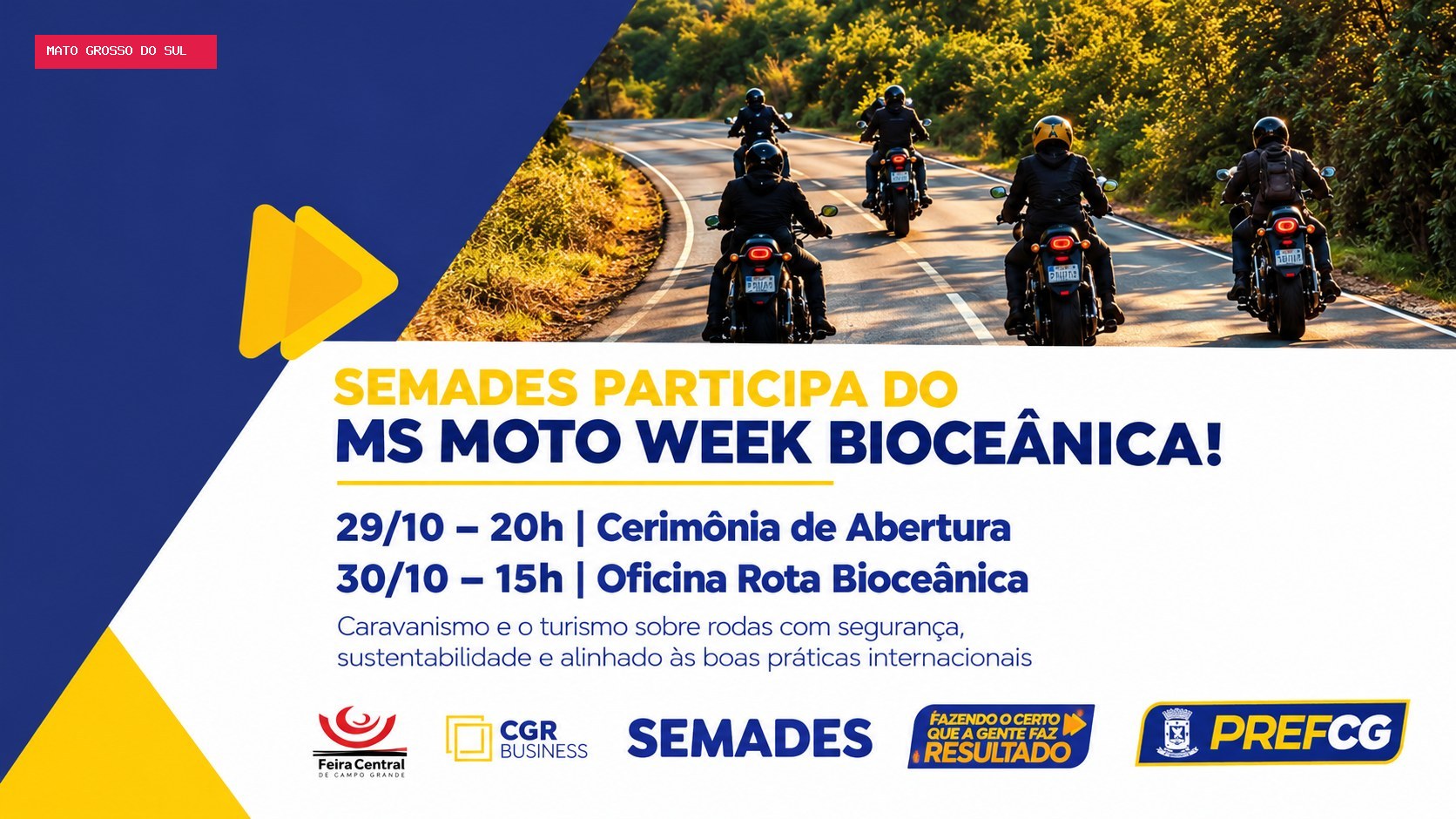 MS Moto Week começa nesta quinta na Feira Central com foco no turismo sobre rodas