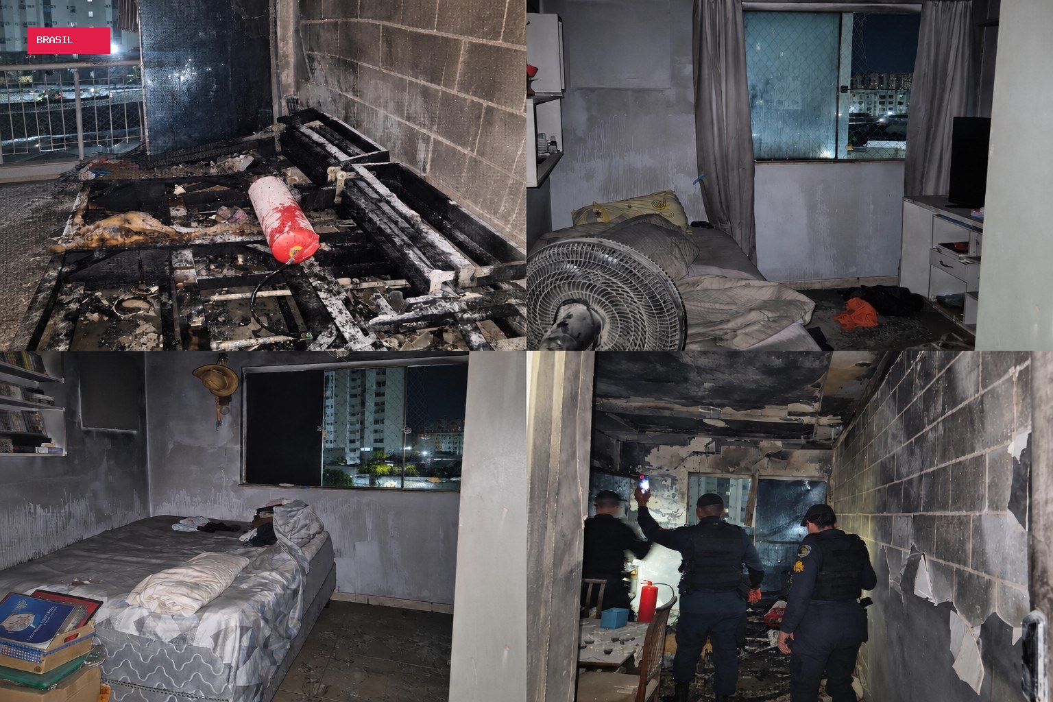 Imagens mostram estragos em apartamento após incêndio em Porto Velho
