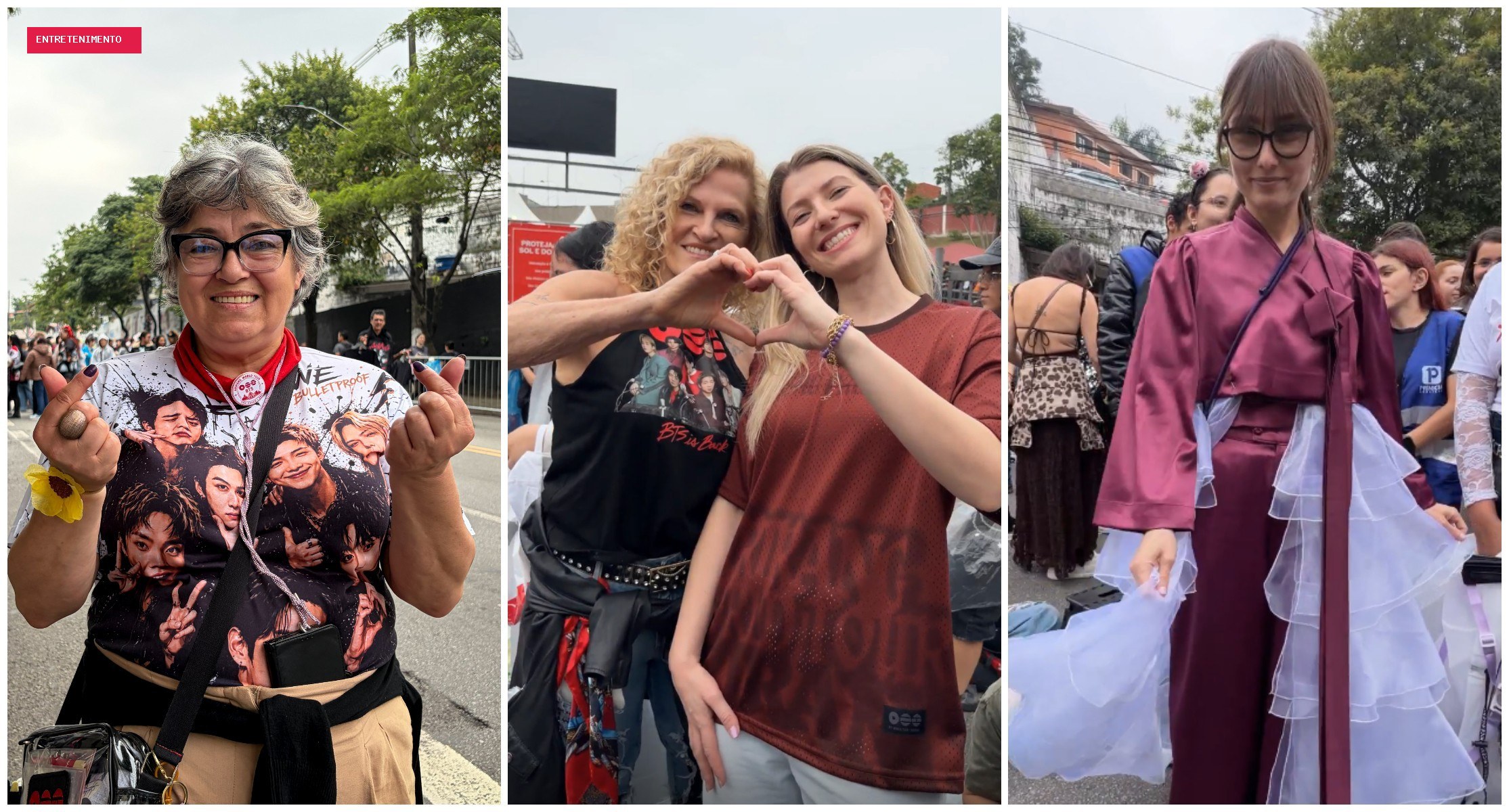 Idosas, mães e filhas e fãs com roupas tradicionais coreanas: BTS reúne diferentes gerações em fila para