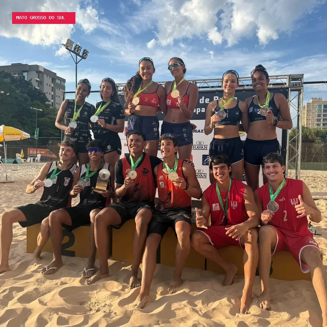 Atletas de MS sobem ao pódio do Brasileiro Interclubes de Vôlei de Praia Sub-21