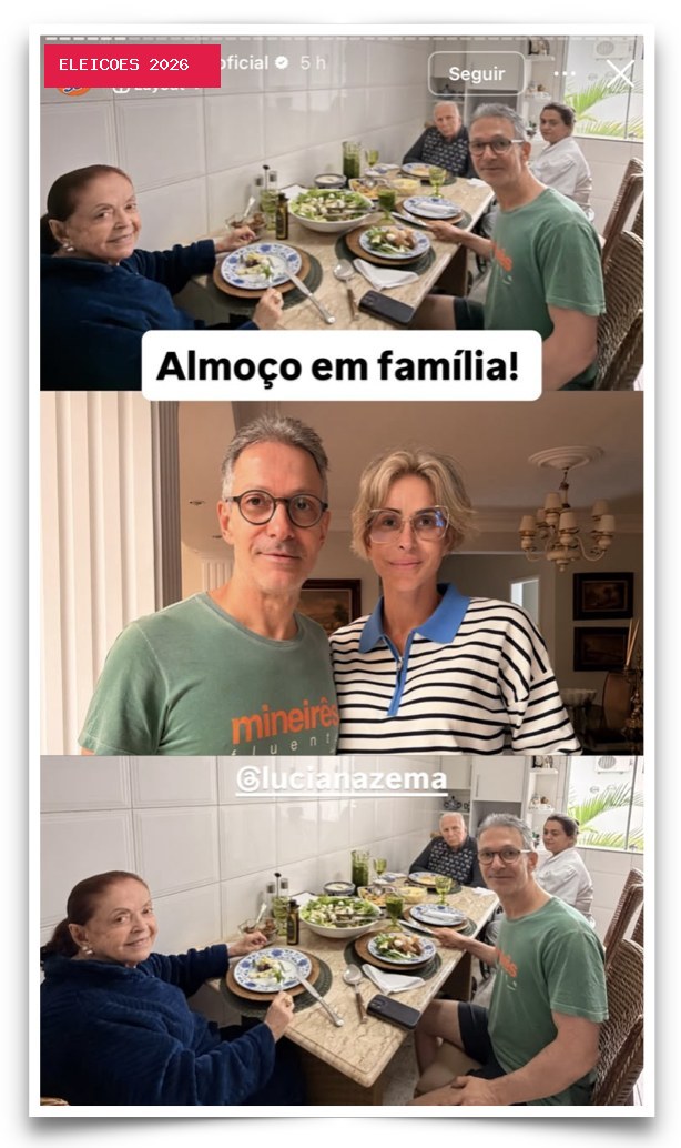 A 1 dia da eleição, Zema visita o pai e corta o cabelo