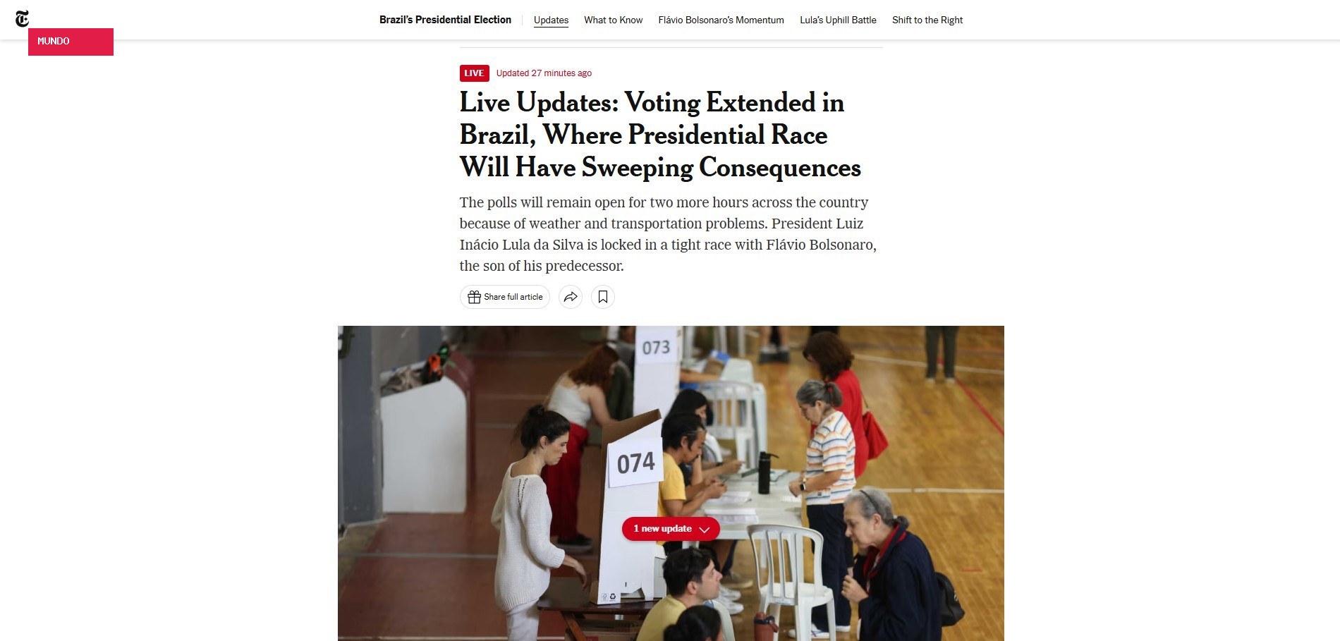 Imprensa internacional repercute prolongamento da votação no Brasil