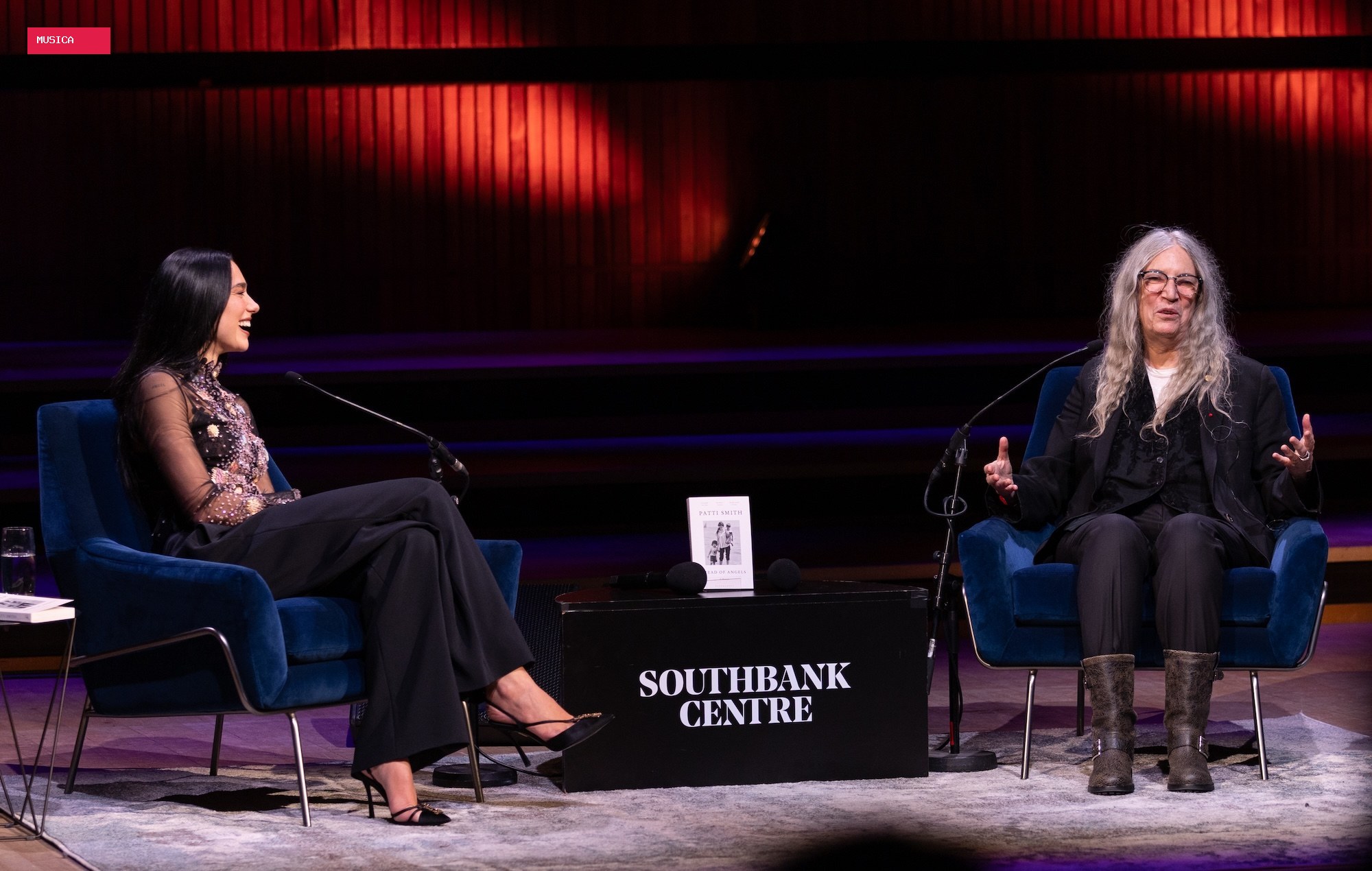 Patti Smith tells Dua Lipa bout her “book of gratitude” ‘Bread Of Angels’ at emotional London Literature