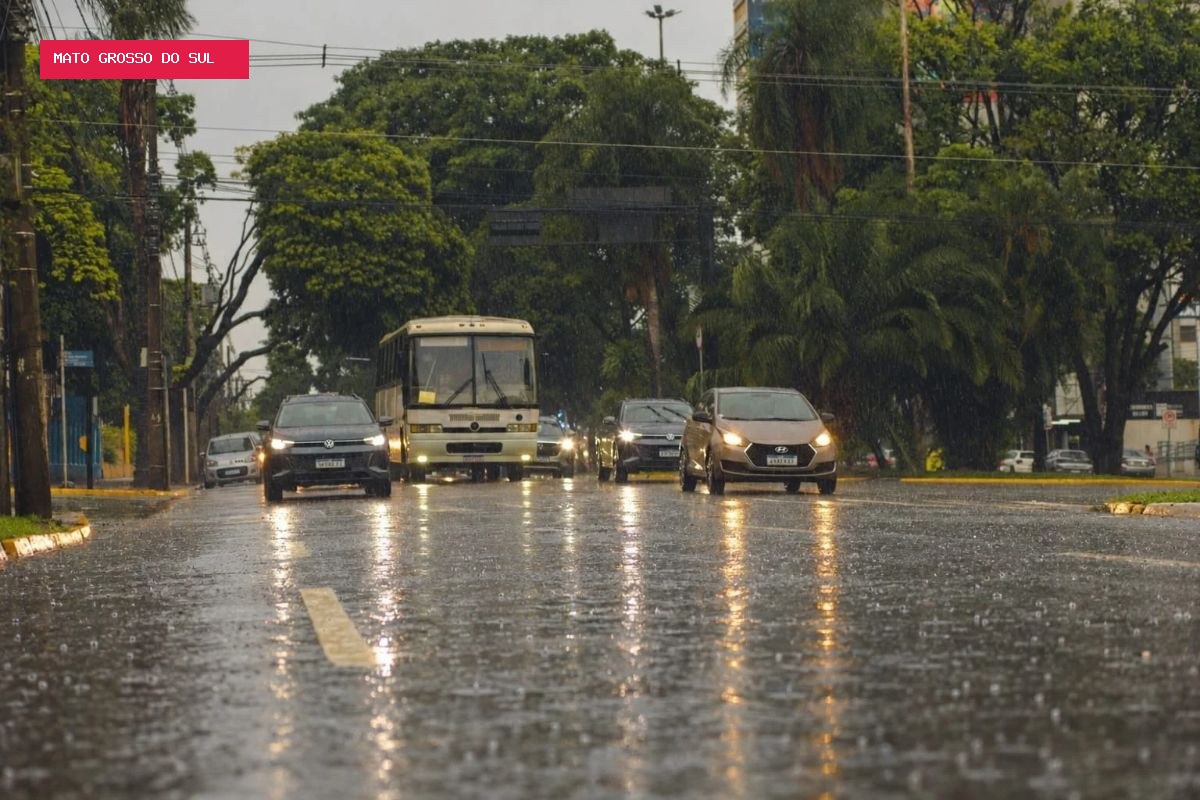 Campo Grande entra em alerta laranja para risco de tempestades com chuva e ventos de até 100 km/h