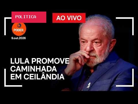 Lula vai a caminhada com Leandro Grass, em Brasília
